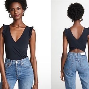 Amanda uprichard ruffle bodysuit